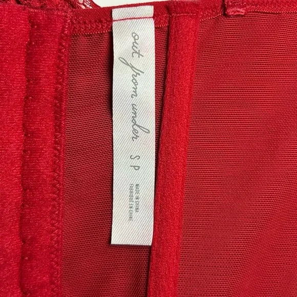 Urban Outfitters Out From Under Modern Love Corset Top Sz Small Red - Picture 7 of 9